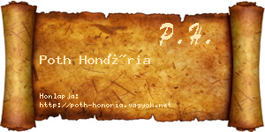 Poth Honória névjegykártya